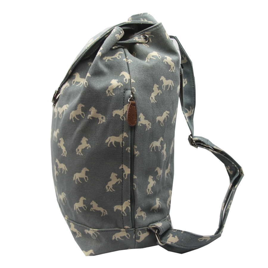 Canvas Horse Backpack Navy Filly and Co Horse Gifts