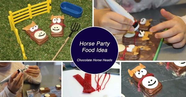 Horse Party Food Ideas - Chocolate Horse Heads | Filly and Co