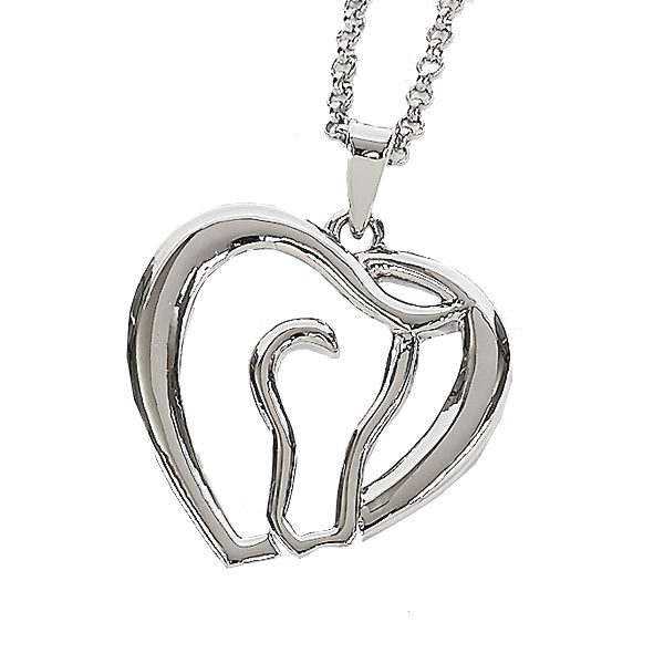 Horse Head and Heart Necklace