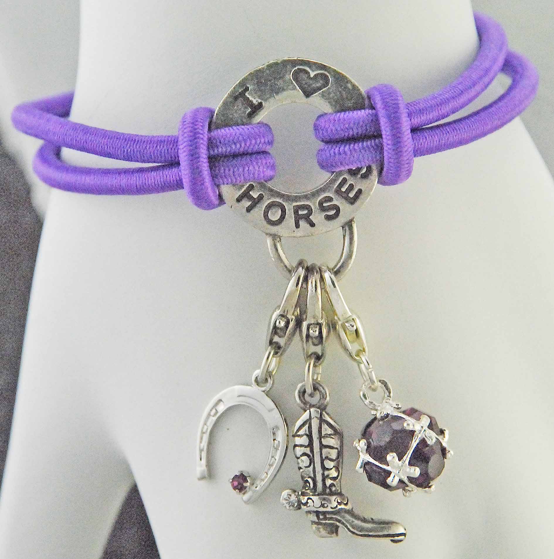 Purple horse charm bracelet | Filly & Co