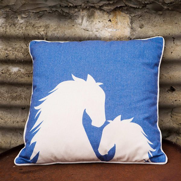 Filly Mare and Foal Horse Cushion