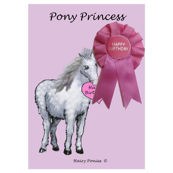 Hairy Ponies Birthday Card