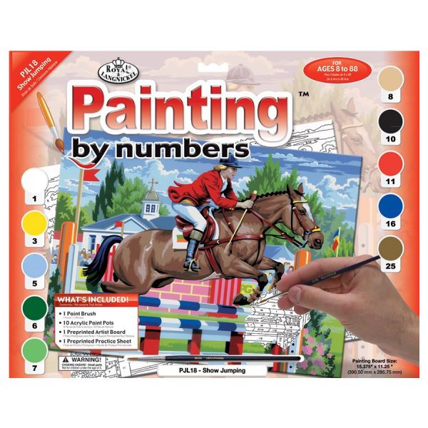 Horse Paint by Numbers Show Jumping