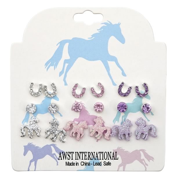 Horses Earrings Set