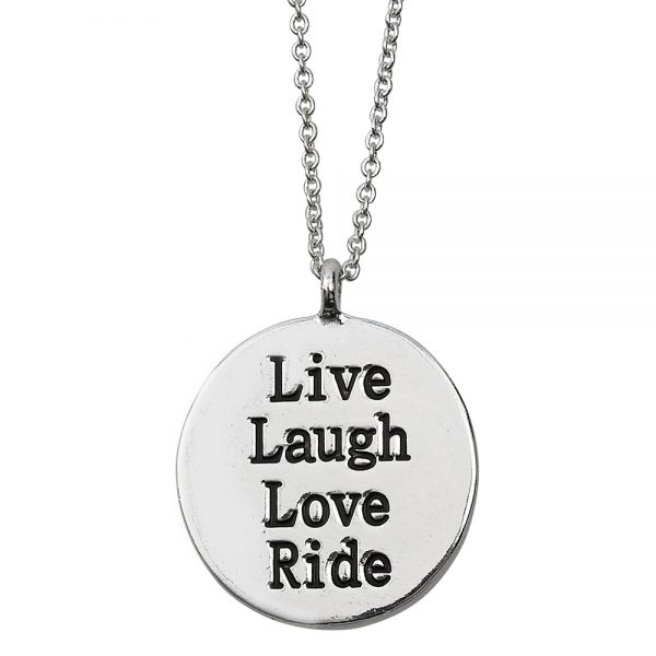 Live, laugh. love, ride necklace