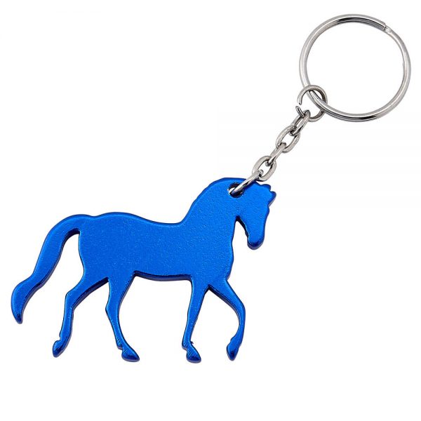 Pranching Horse Keyring Blue