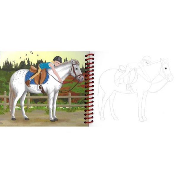 Horse Dreams Pocket Colouring in book