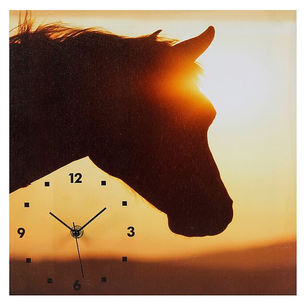Sunset Horse Clock