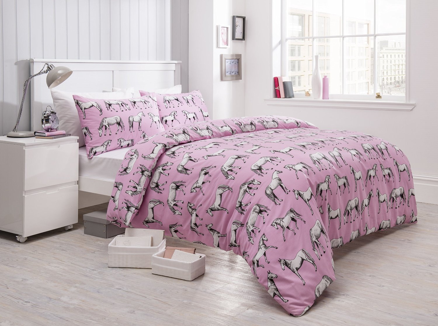 Olivia Rocco Horse Duvet Set Pink Filly And Co Horse Gifts
