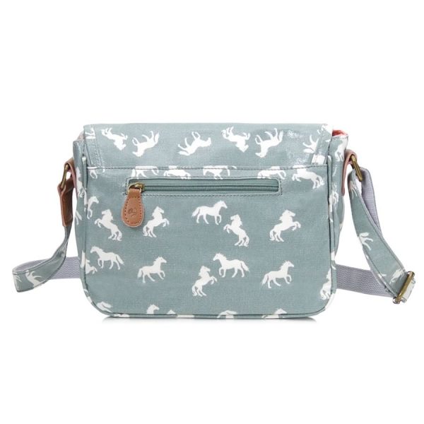 horse handbag in light blue