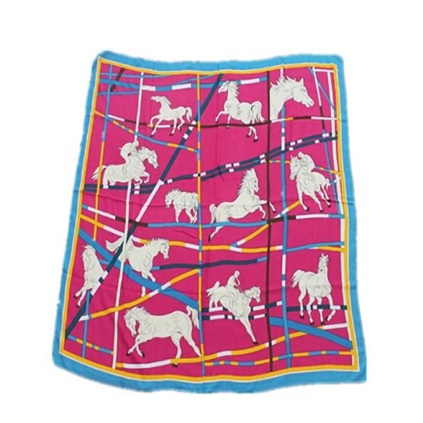 Square Horse Scarf Pink