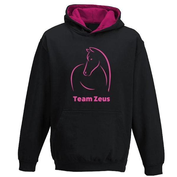 Line horse personalised hoodie