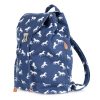 canvas horse backpack navy