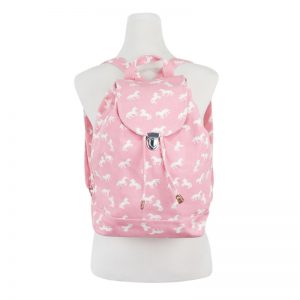 canvas horse backpack pink