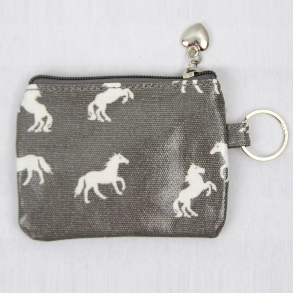 horse coin purse grey