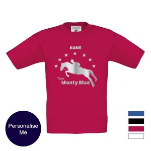 jumping horse personalised tshirt