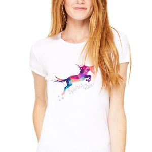 White_Geo_Horse_Tee