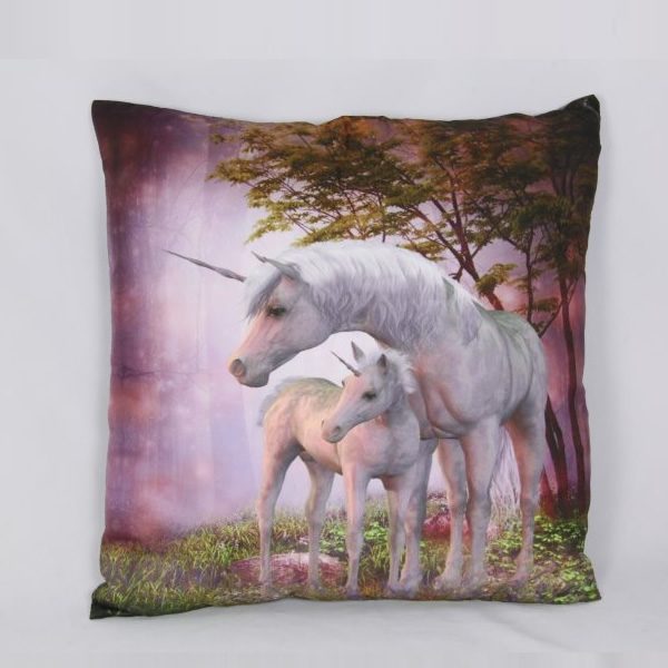 unicorn cushion forest
