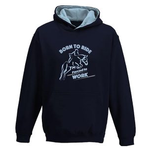 Born to ride forced to work hoodie
