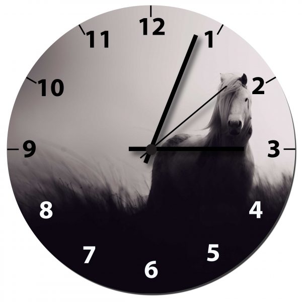 Wild and free horse clock