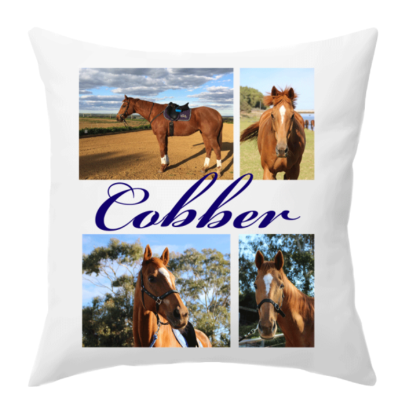 personalised horse photo cushion