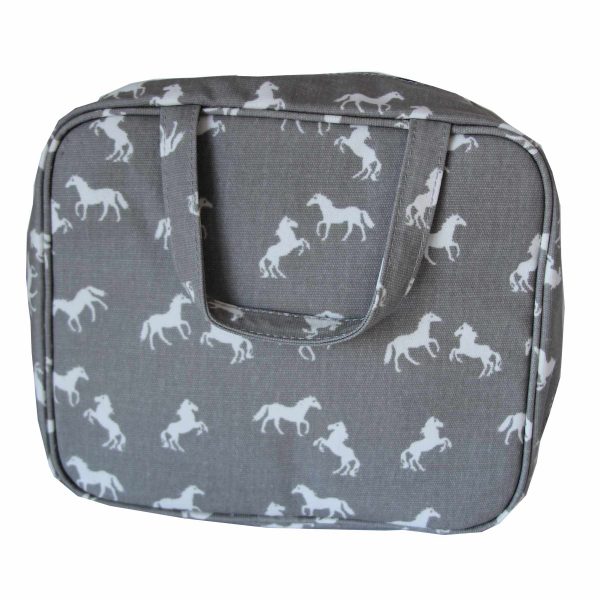 Horse Toiletry Bag Grey