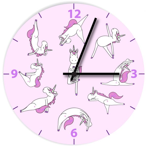Yoga Unicorn Clock