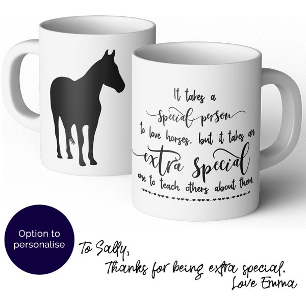 horse riding instructor thank you mug