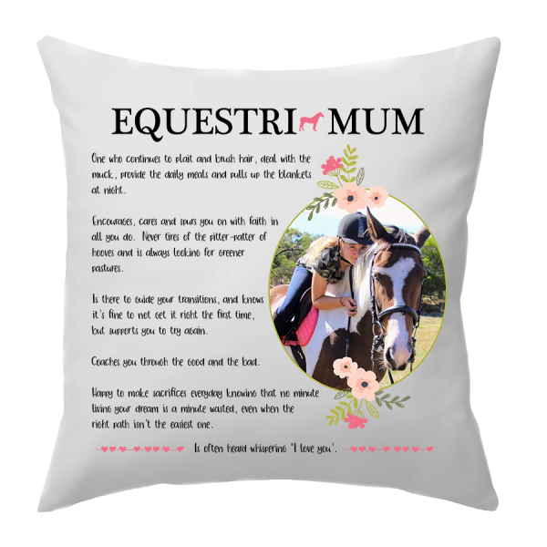 equestri-mum cushion mothers day gift