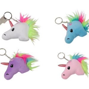 plush unicorn keyring