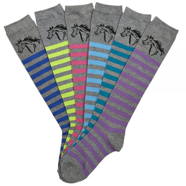 horse head stripe socks