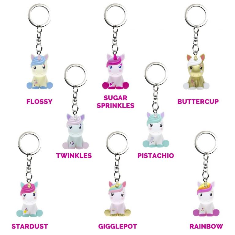 Candy Cloud Unicorn Keyrings 8 designs Filly and Co Horse Gifts